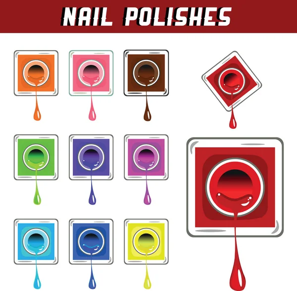 Illustration Nail polishes illustration isolated on white — Stock Photo, Image