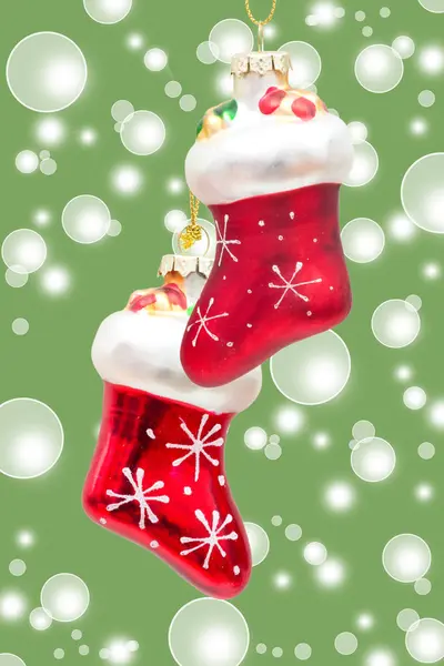 Red santa claus boots — Stock Photo, Image