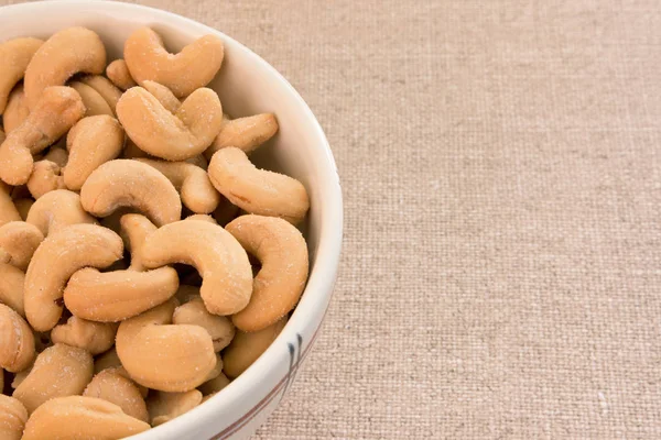 Bowl of cashews — Stock Photo, Image
