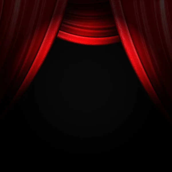 Red theater curtain — Stock Photo, Image