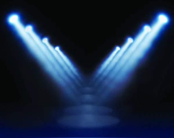 Blå spotlights — Stockfoto