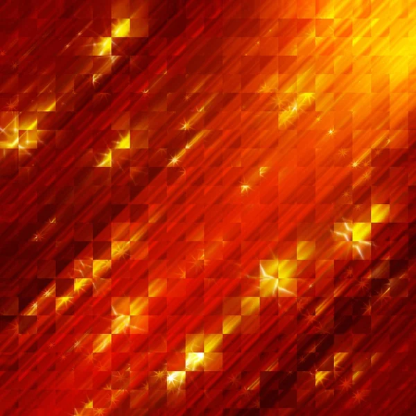 Блискучі зірки розмиті жовтим і червоним тлом — стокове фото