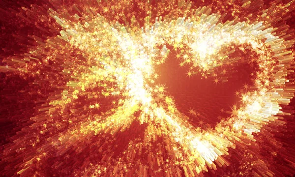 Abstract heart of sparks — Stock Photo, Image