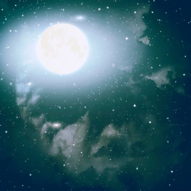 karanlık bir gökyüzü üzerinde moon