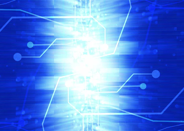 Placa madre del ordenador sobre un fondo azul — Foto de Stock
