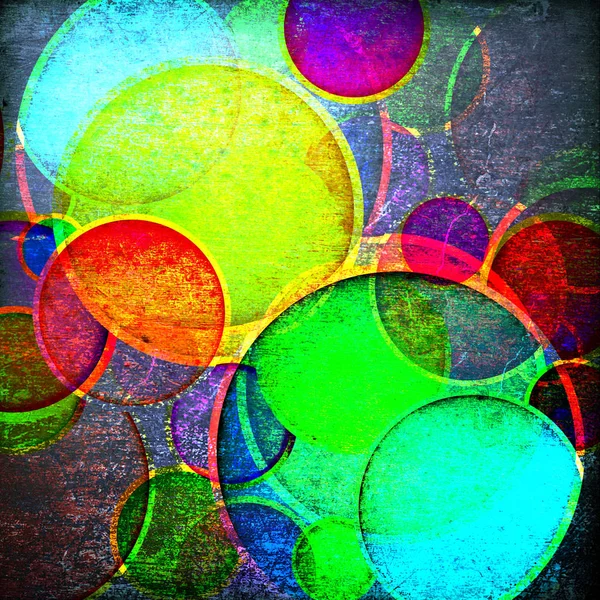 Grunge cercles colorés — Photo