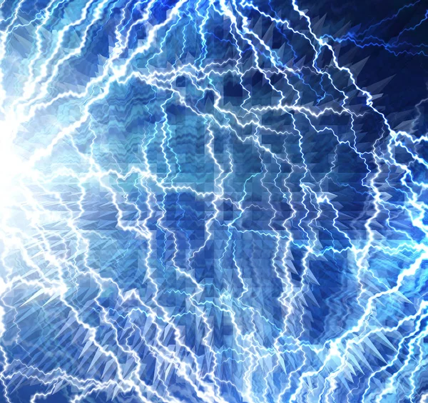 Elektrische flits van bliksem op een donker — Stockfoto