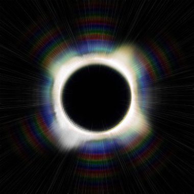  Güneş tutulması, siyah üzerine, geri çekilmek için kullanılır.