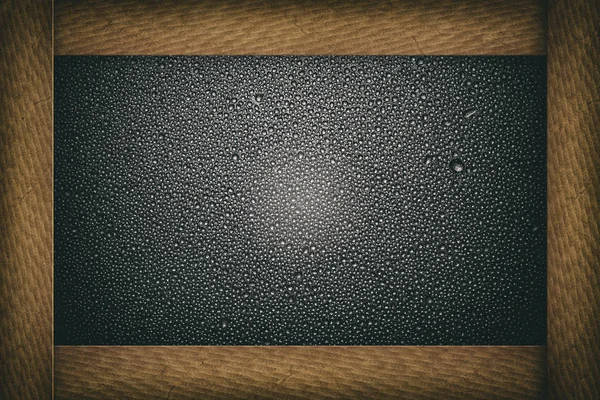 Regen Druppels Een Grijze Metalen Achtergrond — Stockfoto