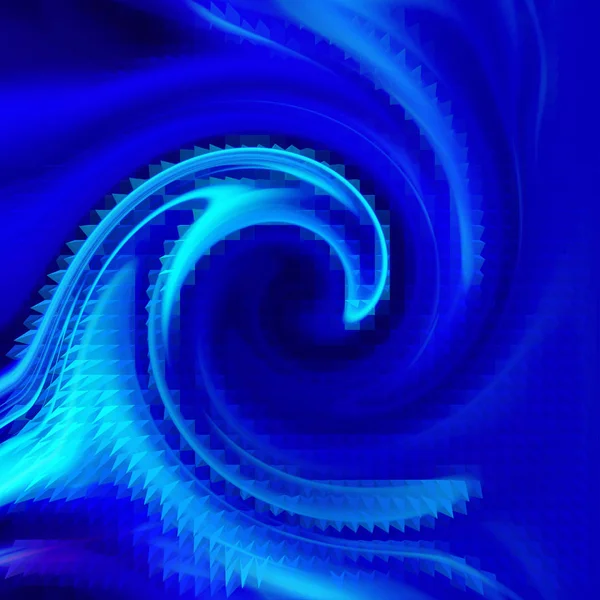 Синий Абстрактный Фон Светящихся Волн Лицензионные Стоковые Фото