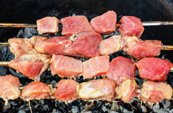 串焼き豚のシャシリク — ストック写真