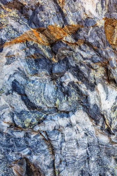 自然蓝灰色大理石纹理的高退化特写镜头 — 图库照片