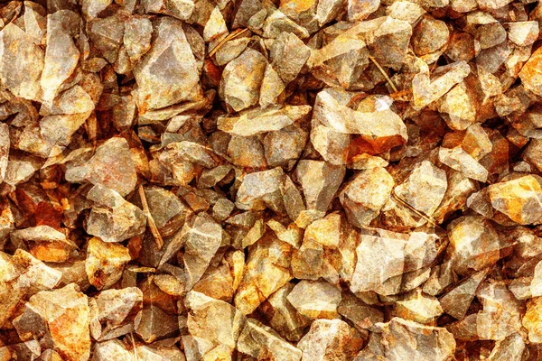 Background Gravel Stones Natural Texture Warm Tones — Stock Photo, Image