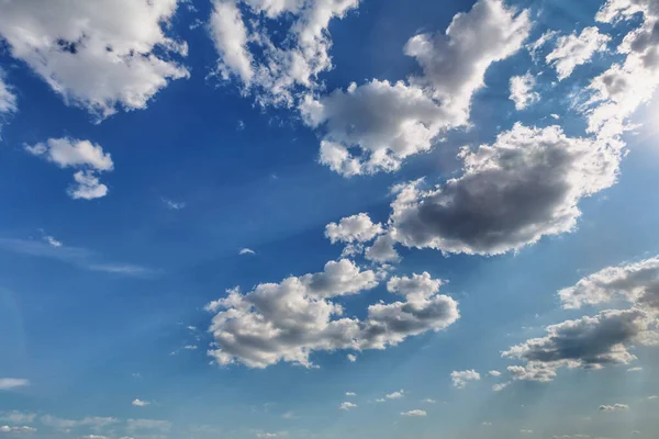 Hintergrund Weißer Kumuluswolken Blauen Himmel — Stockfoto