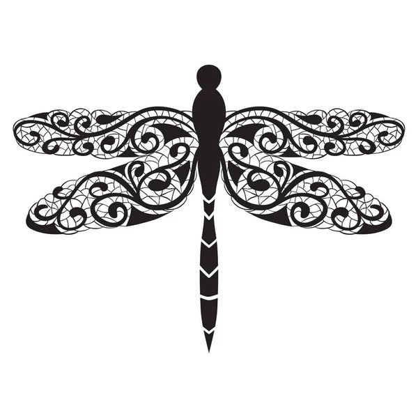 Icona della libellula vettoriale — Vettoriale Stock