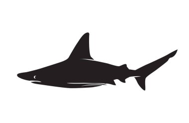 Köpekbalığı vector silhouettes simgesi.