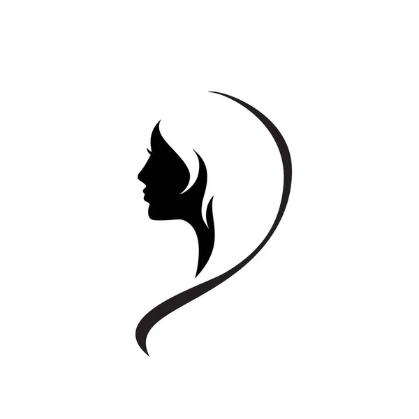 Beautiful woman face icon — Stock Vector
