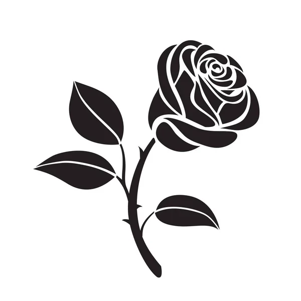 Rosa blomma vektorn ikonen — Stock vektor