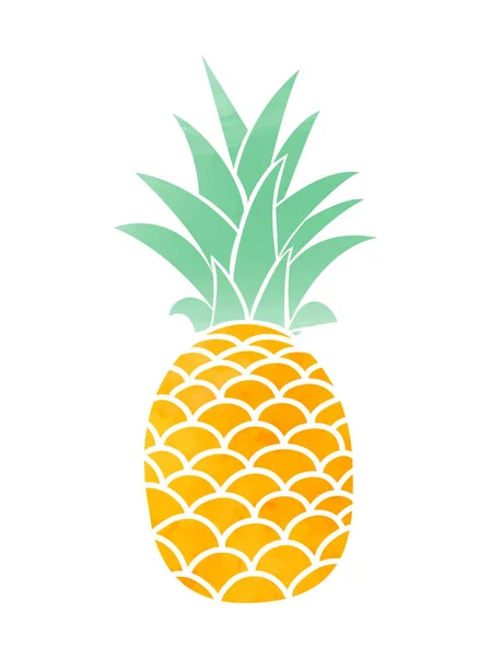 Akvarelu ananas. Vektoru symbol — Stockový vektor