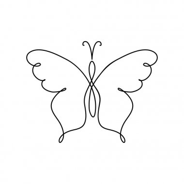 Vektör kelebek soyut logosu