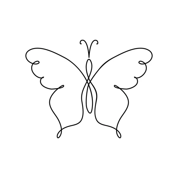 Borboleta vetorial logotipo abstrato — Vetor de Stock