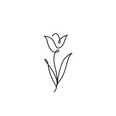 Tulip outline icon clipart