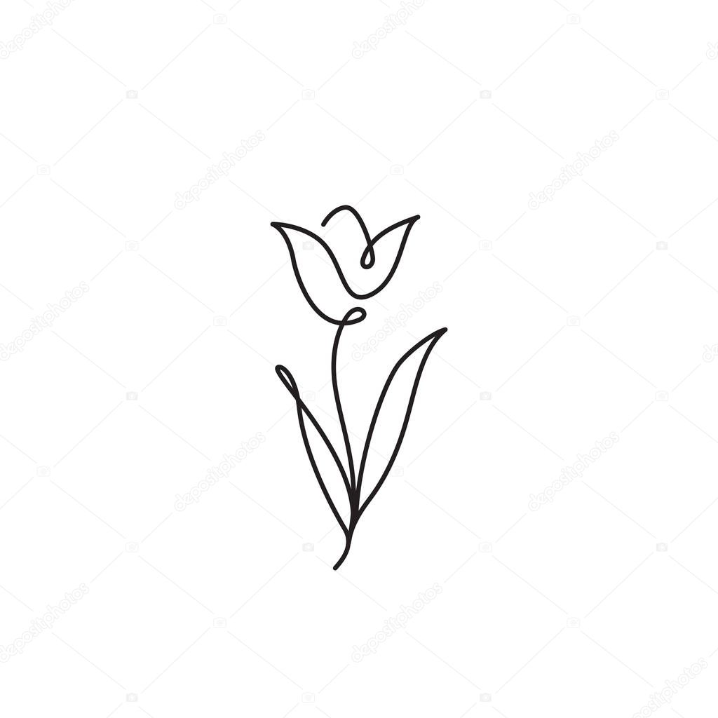 Download Icon: tulip outline | Tulip outline icon — Stock Vector © ColorValley #183840122