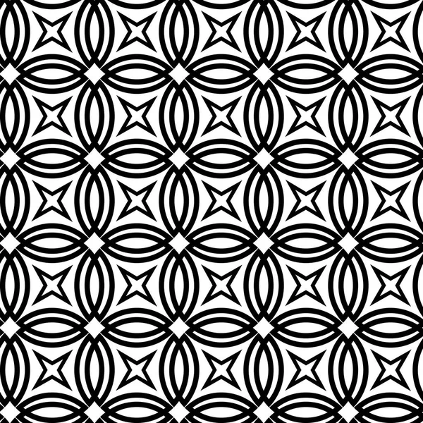 Pola geometris hitam dan putih - Stok Vektor