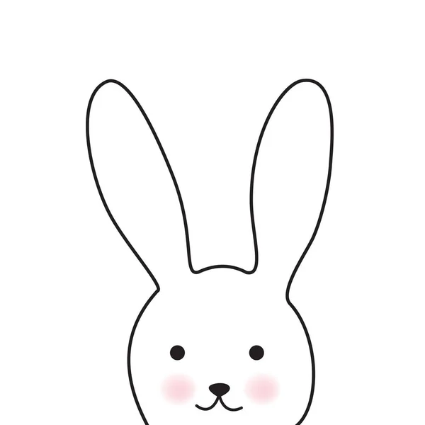 One line rabbit — Stock Vector