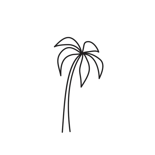 Palm boom pictogram op witte achtergrond — Stockvector