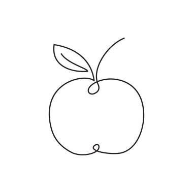 Beyaz arka plan üzerinde Apple satırı simgesi