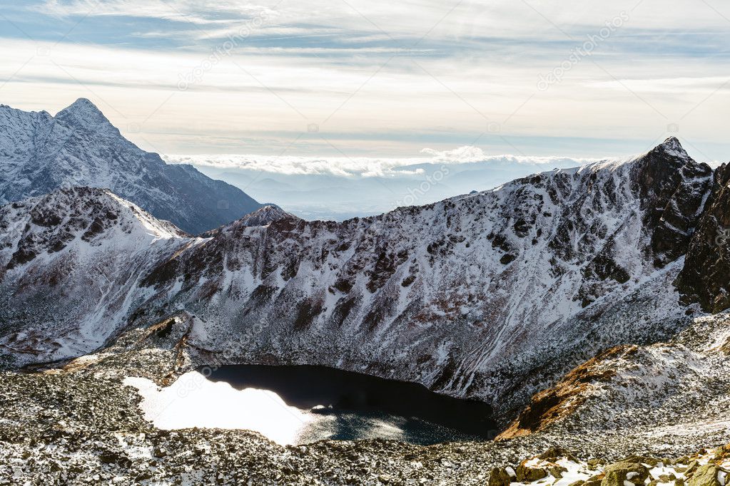 Mountains inspirational landscape view, sunny day in Tatra Mount