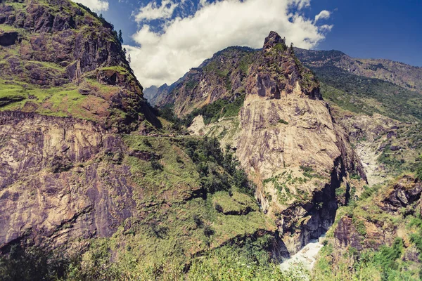 Himalaya Inspirational Landscape Valley Road — стоковое фото