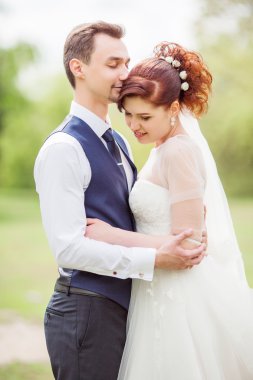 Gelin ve damat düğün gününde