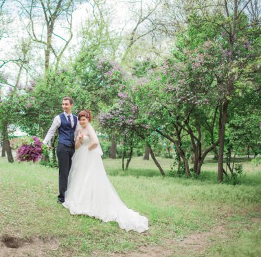 Gelin ve damat düğün gününde