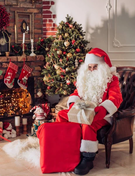 Santa Claus with gifts for Christmas Royalty Free Stock Photos