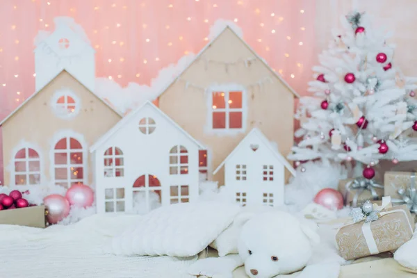 Christmas holiday decorated room — Stock Photo, Image
