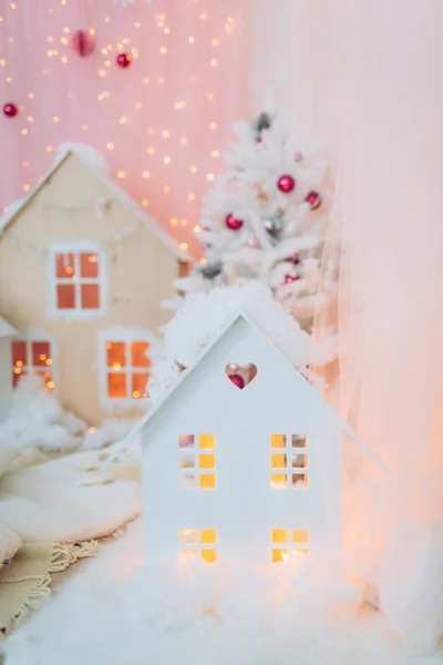 Vacanze di Natale camera decorata — Foto Stock