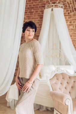 makyaj ile güzel bir kadın portresi 