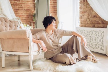 makyaj ile güzel bir kadın portresi 