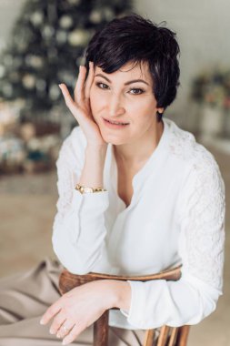 Noel iç güzel kadın