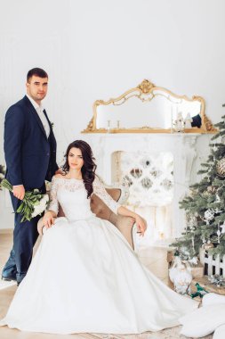 güzel ve genç gelin ve damat