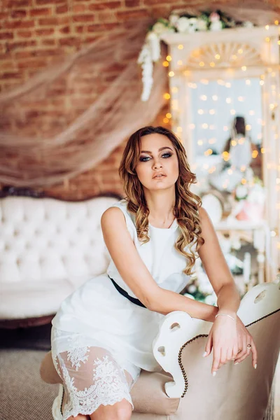 Young   woman in  fashion dress — Stock Photo, Image