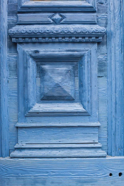 Blue wooden painted door background — Stock Photo, Image