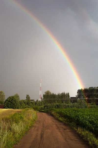 Belo arco-íris real — Fotografia de Stock