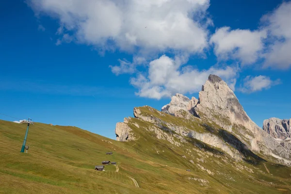 高峰 Seceda 景观 — 图库照片