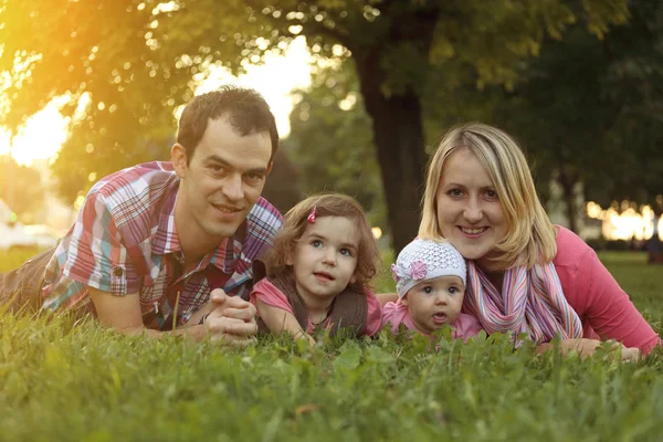 Familjen en en — Stockfoto