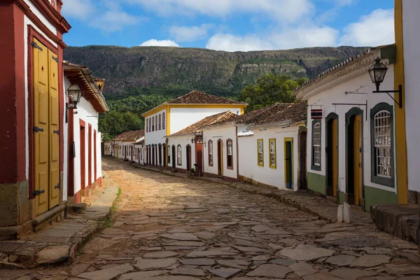 Straten van de historische stad Tiradentes Brazilië — Stockfoto