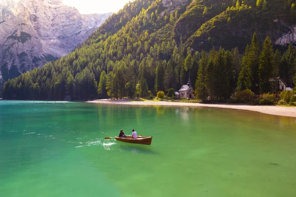 Lago di Braies — Fotografia de Stock