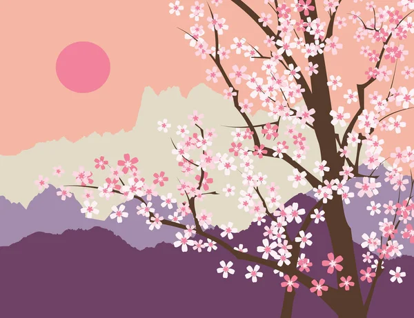 Fundo flor Sakura — Vetor de Stock